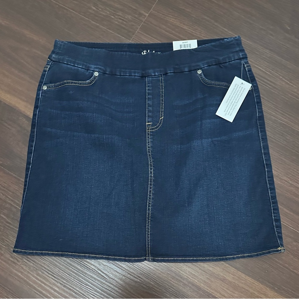 NWT Style & Co. Dark Blue Denim Skort